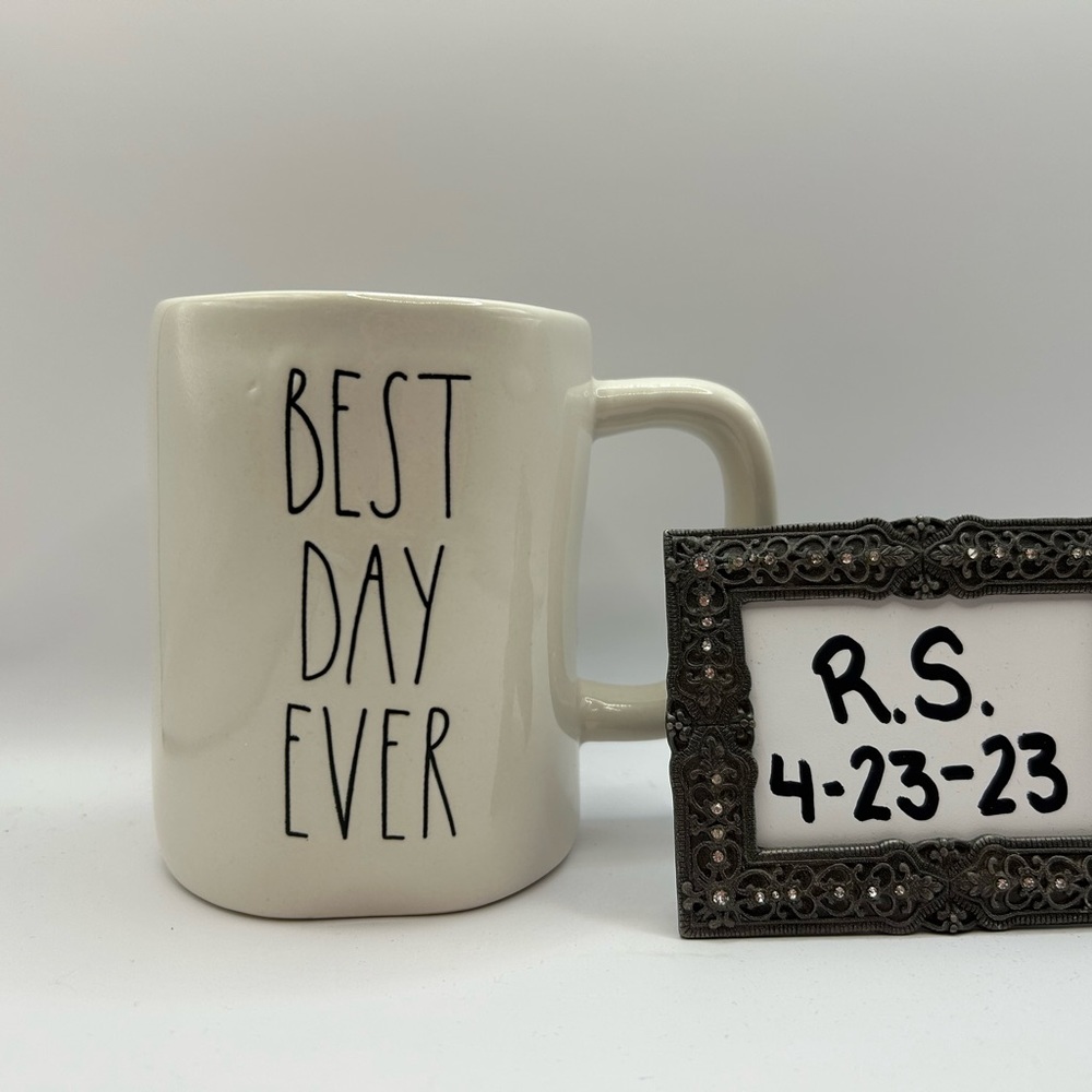 Rae Dunn “Best Day Ever” mug.